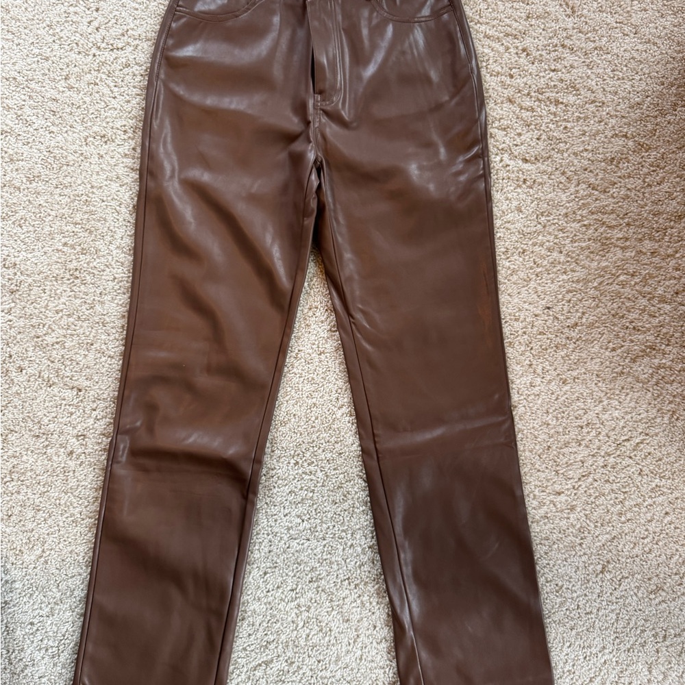 Brown Straight Leg Women's Pants